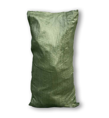 Мешок полипропиленовый зеленый, 55*95 см. В упаковке 10 шт. Pack24