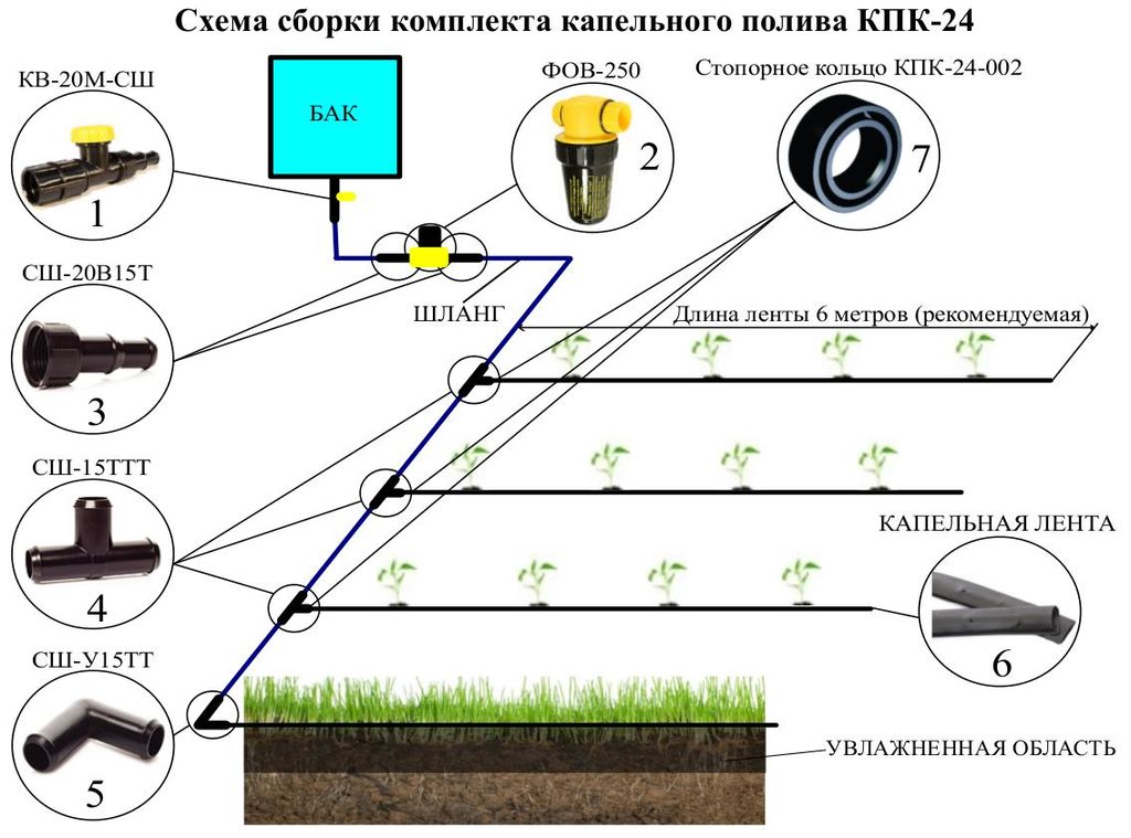 Капельный полив boutte схема