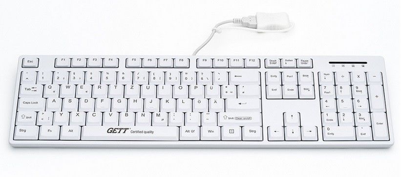 Клавиатура TKL-105-GCQ-IP68-KGEH-WHITE-USB-US/CYR (KL25212+)