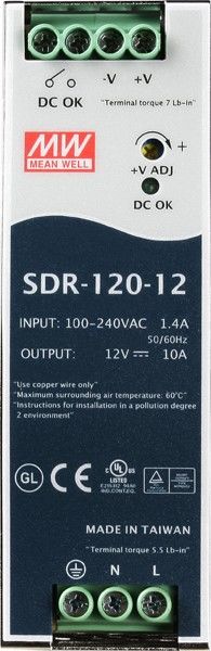 SDR-240-24, Преобразователь AC-DC на DIN-рейку 240Вт