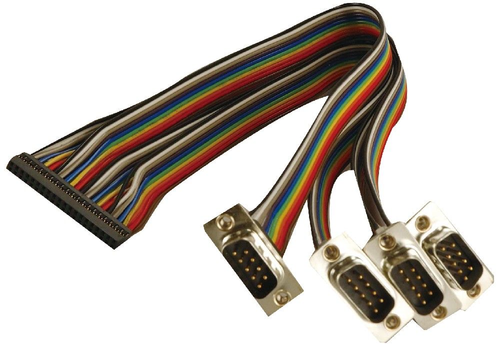 Кабели RS-232, 4 x DE9M на 1 x 40-pin (2x20), 30см 32205-002000-100-RS