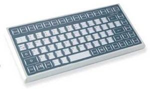 Компактная тонкая настольная защищённая клавиатура TKF-085c-MGEH-PS/2-US