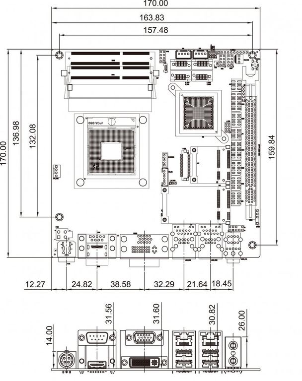 Чертеж корпус mini itx