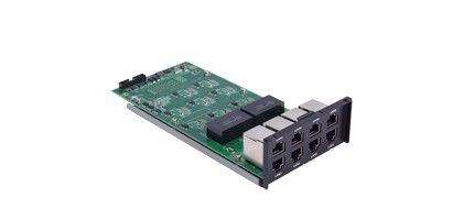 Модуль расширения PCIe, 10/100/1000 Мбит/с, разъем RJ45 8-портовый