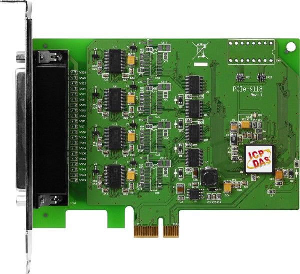 Плата RS-232 (без кабеля) PCIe-S118 CR 8-портовая