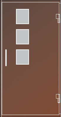 Дверной блок VIZIT-ДСНМЦ-10,5-Пр(Лв)-С3 со стеклопакетами