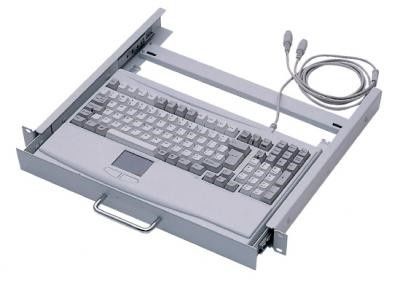 Выдвижная клавиатура, тачпад,1U, белого цвет, PS/2 MK-KTP5AW-RU-RS
