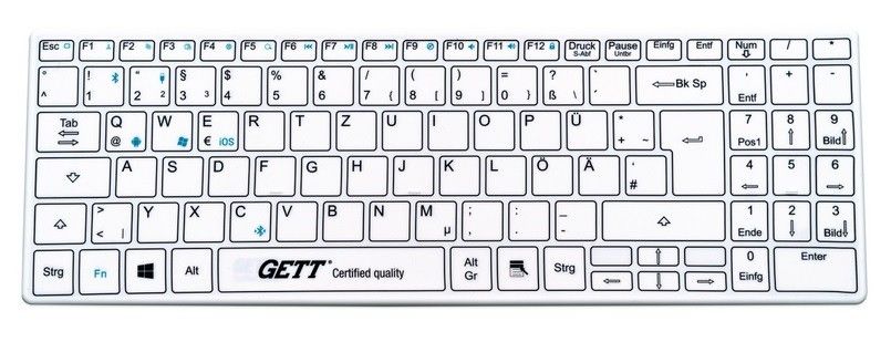 Настольная клавиатура TKG-100-GCQ-AM-BT-IP68-WHITE-USB-US/CYR