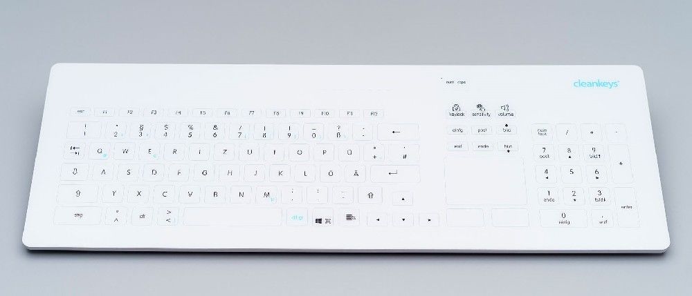 Настольная емкостная клавиатура TKR-103-TOUCH-KGEH-VESA-WHITE-USB-US/EU