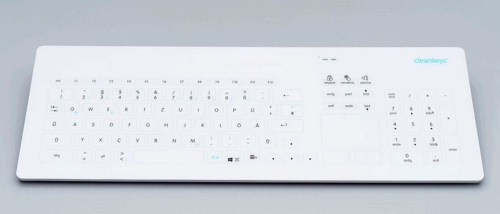 Настольная емкостная клавиатура TKR-103-TOUCH-RF-KGEH-VESA-WHITE-USB-US/EU
