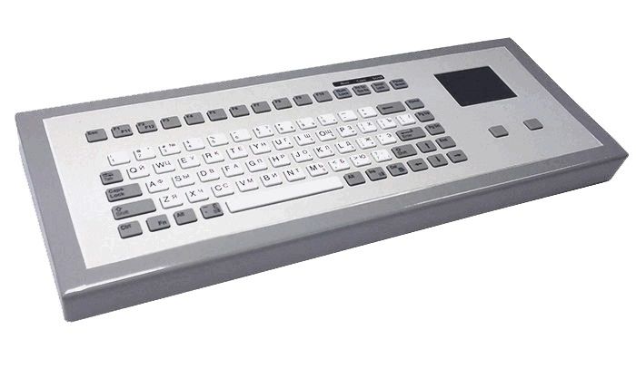Настольная силиконовая клавиатура TKG-083b-TOUCH-MGEH-PS/2-US/CYR