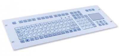 Промышленная 4U клавиатура в 19 стойку TKS-105c-TOUCH-FP-4HE-USB-US/CYR