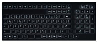 Силиконовая клавиатура TKG-106-IP68-BLACK-USB-US/CYR