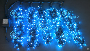 Светодиодная гирлянда LED 5 Нитей по 20 м, 24В, синяя, постоян. свечение 