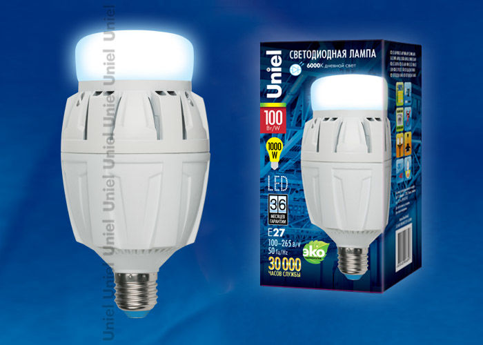 Лампа светодиодная LED-M88-100W/DW/E27/FR ALV01WH Uniel 09508