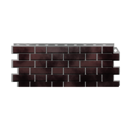Фасадная панель Fineber Кирпич 3Д, Коричнево-черный