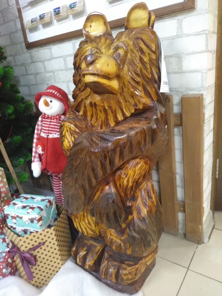 Скульптура из дерева "Медвежонок"