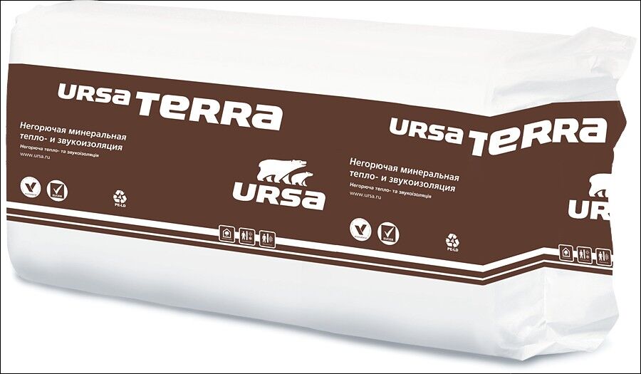Утеплитель URSA TERRA Т-37 PN (20х1250х610х50мм) 0.7625м3, 15.25м2