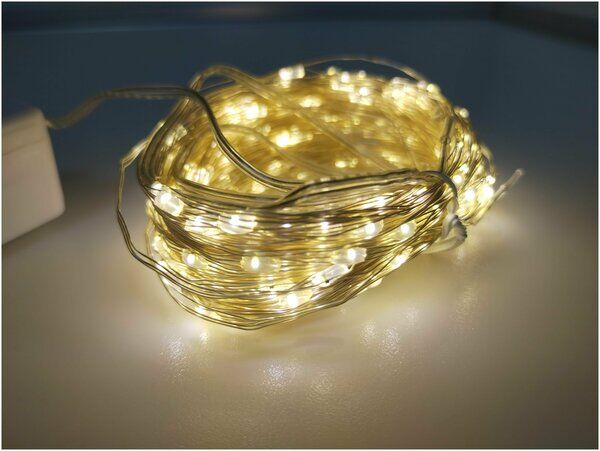 Гирлянда нить роса 500 led, 50 м, проволока, от сети 220 v