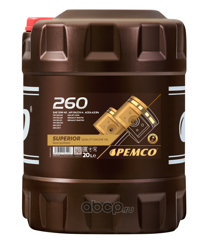 Моторное масло Pemco 260, 20 л
