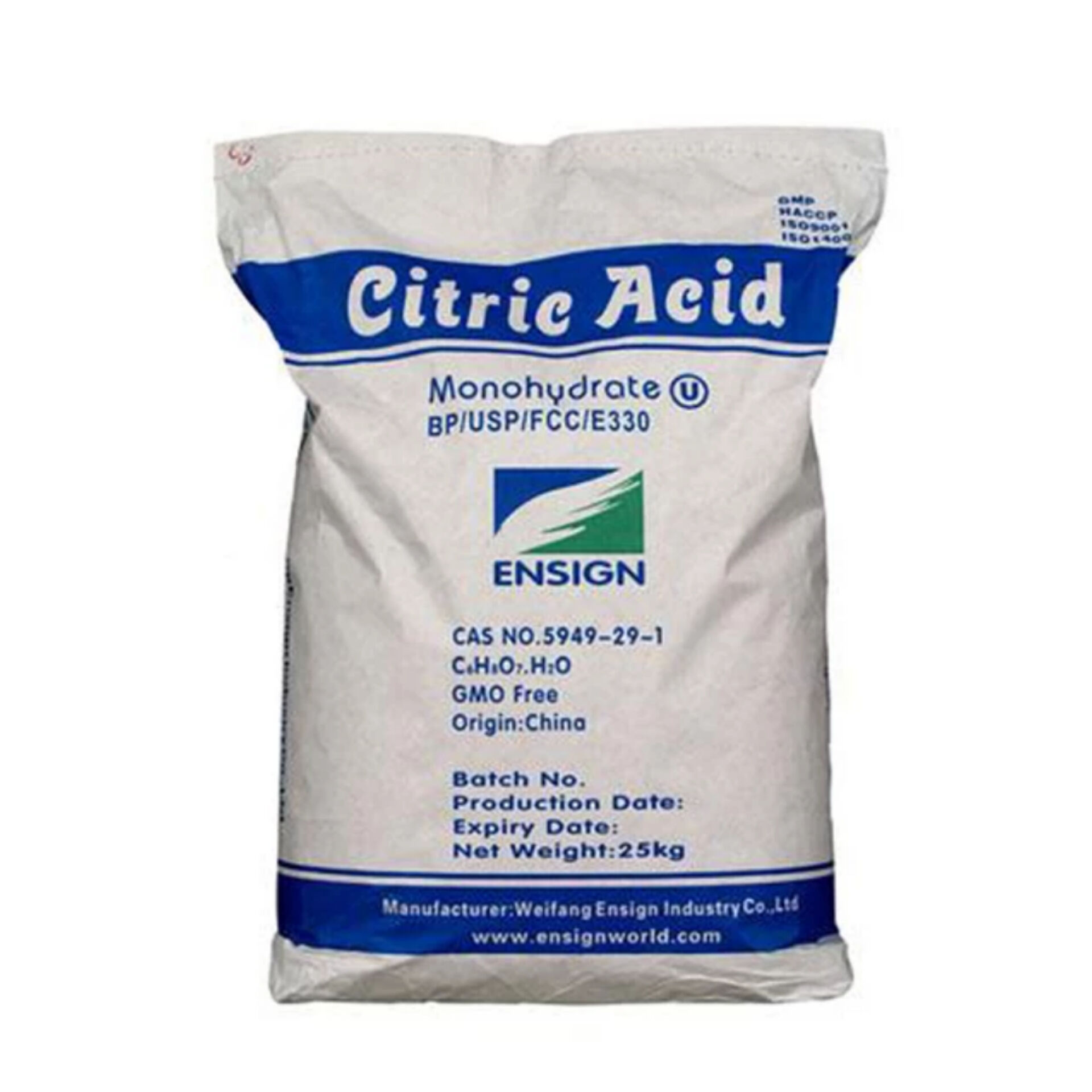 Лимонная кислота 1. Citric acid Monohydrate (лимонная кислота (моногидрат), e330) - 1 кг. Citric acid Monohydrate 25 кг Ensign. Кислота лимонная моногидрат Weifang e330. Кислота лимонная е330 мешок 25 кг.