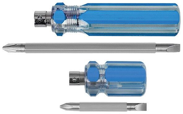 Отвертка с переставным жалом, пластиковая ручка 6х32мм PH2/SL6 FIT