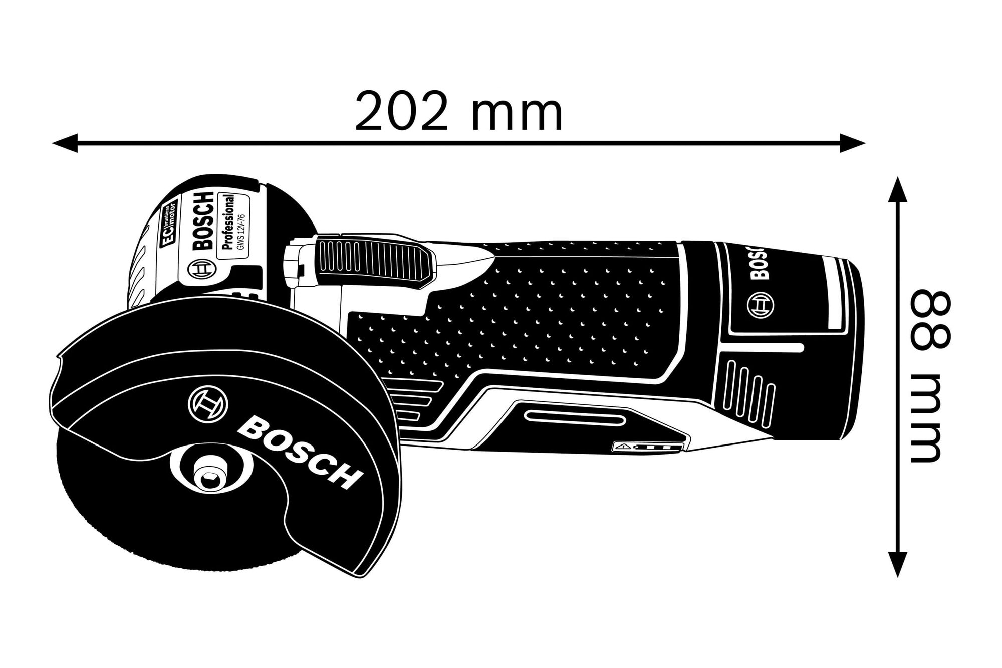 Аккумуляторная угловая шлифмашина Bosch GWS 12V-76 + 1x2.0 Ah + GAL 12V-40  0615990M2P, цена в Екатеринбурге от компании ГЛОБАЛСТРОЙРТИ