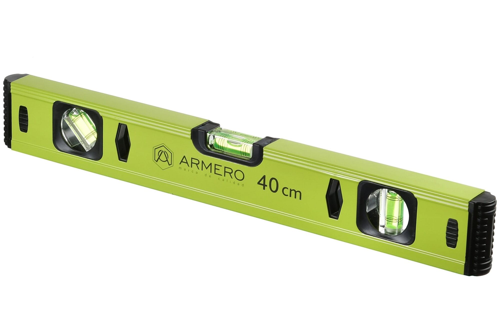 Алюминиевый уровень ARMERO 40 см., 3 глазка, магнит A136/040