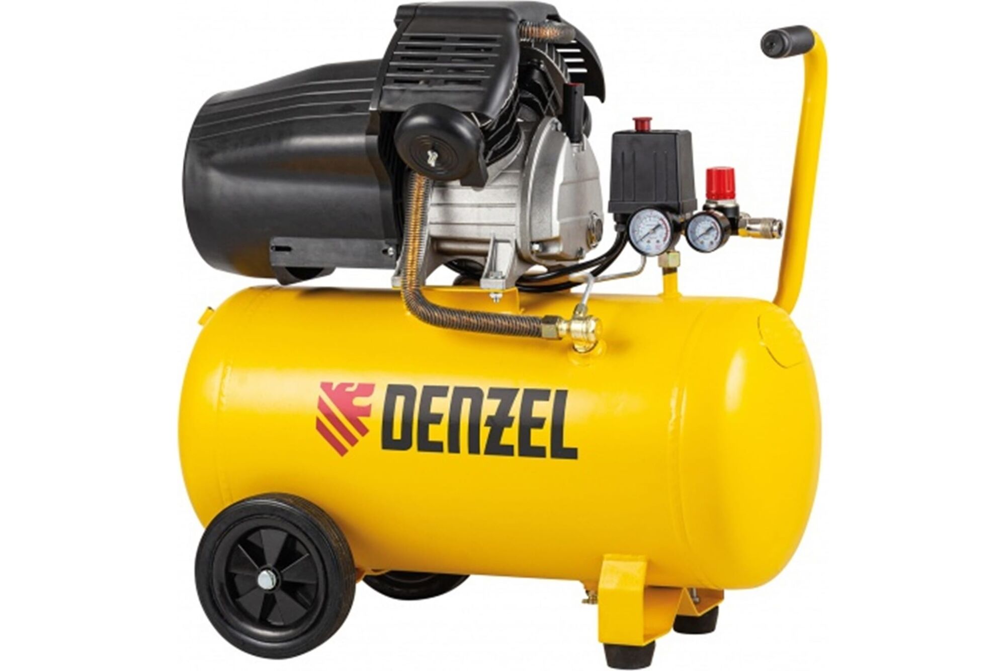 Воздушный компрессор DENZEL DCV2200/50 прямой привод, 2,2 кВт, 50 литров, 380 л/мин 58167 Denzel