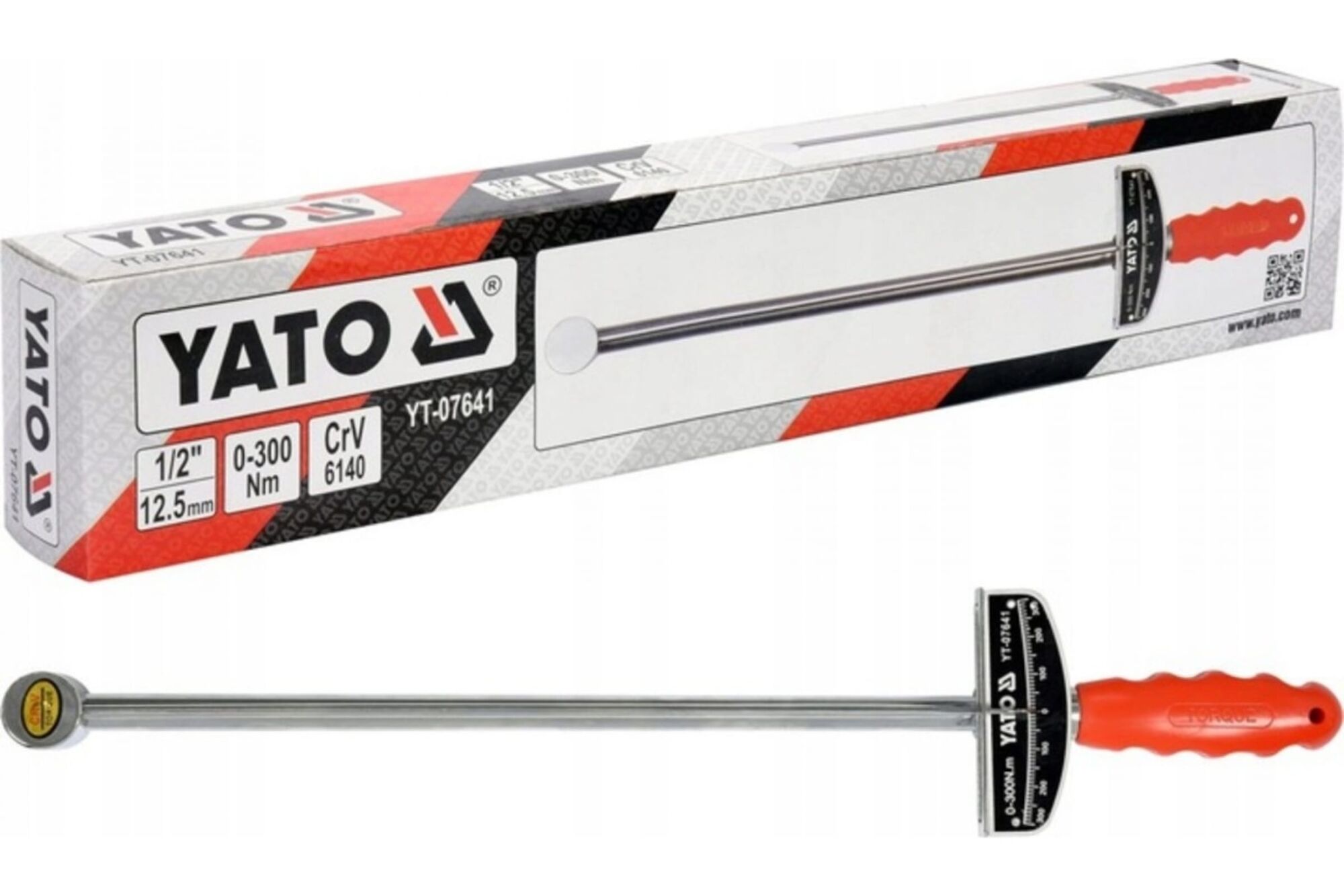 Динамометрический стрелочный ключ YATO 1/2' 12,7 мм 0-300Nm YT-07641