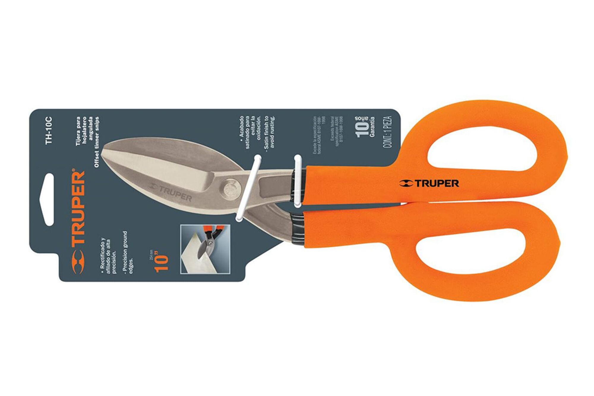 Изогнутые ножницы для работы с жестью Truper TH-10C 18523