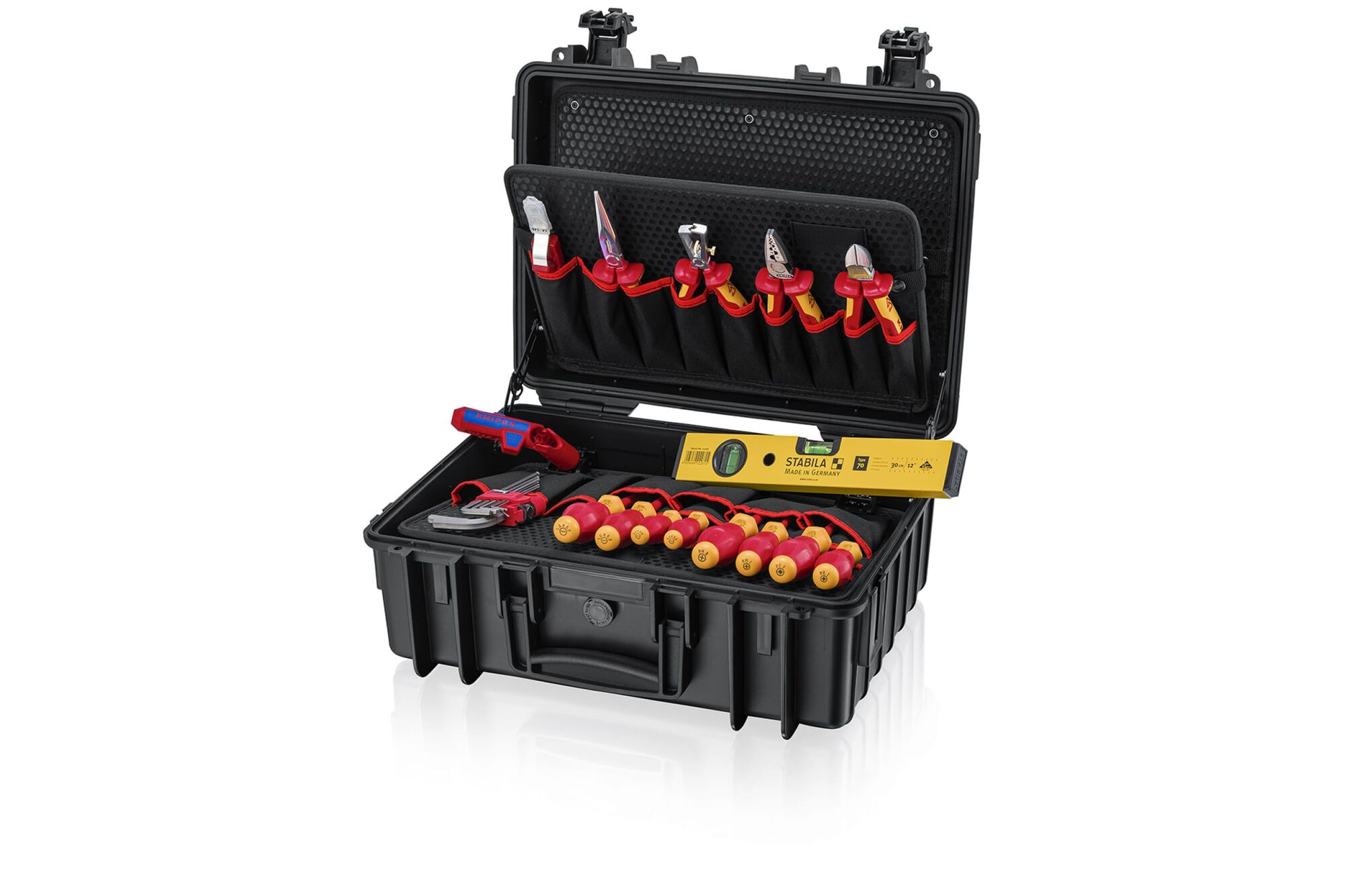 Инструментальный чемодан для электрики Knipex, Robust23 Start Electric, 24 предмета, KN-002134HLS2