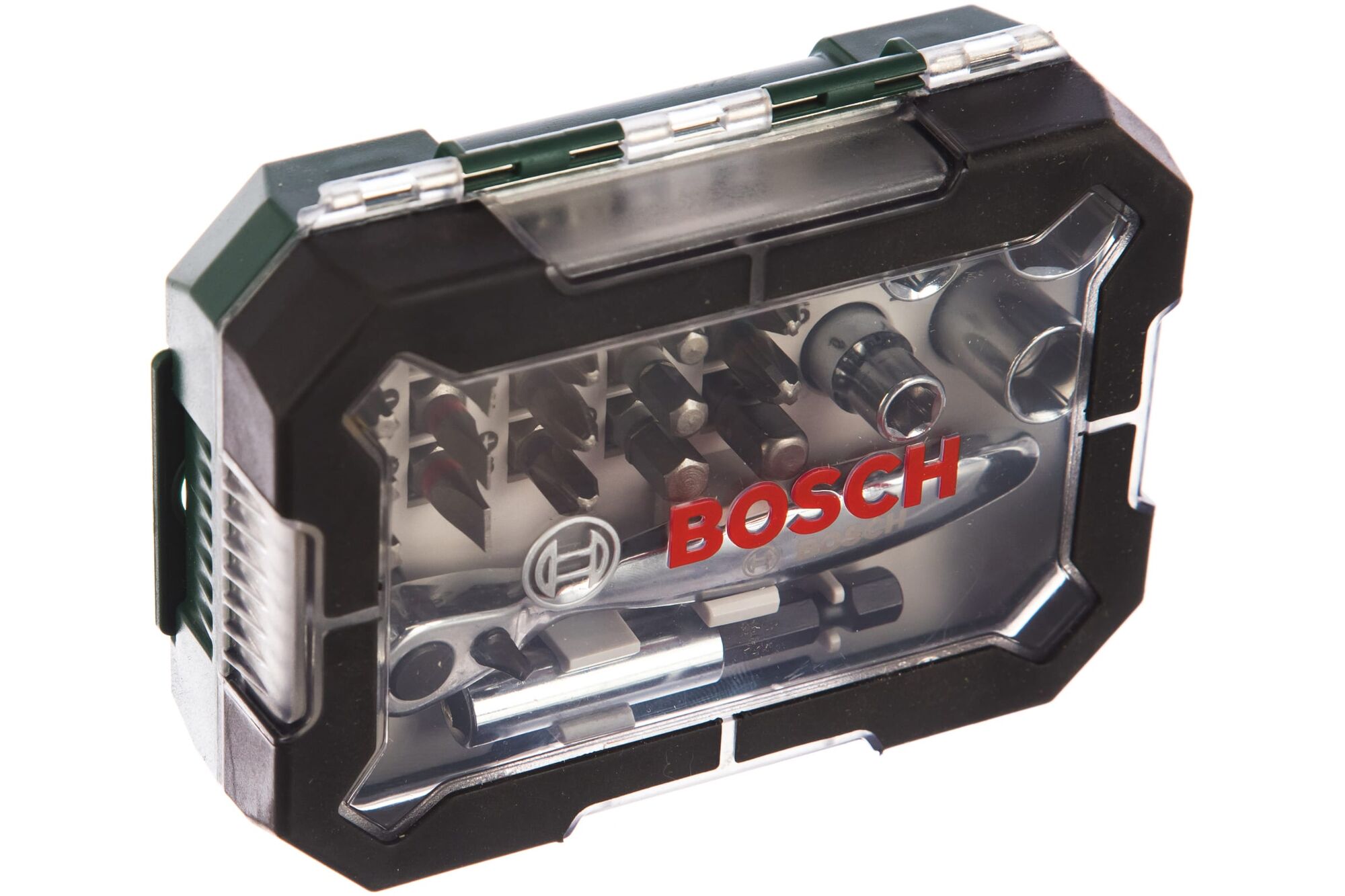 Комплект насадок с ключом-трещоткой (26 предметов) Bosch 2607017322 2