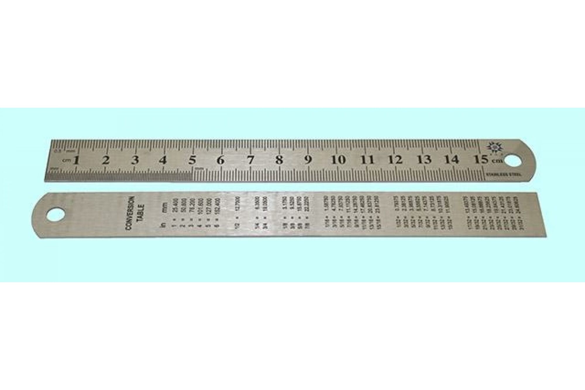 Металлическая линейка TLX 150x19x0.7 мм с двухсторонней шкалой 66608