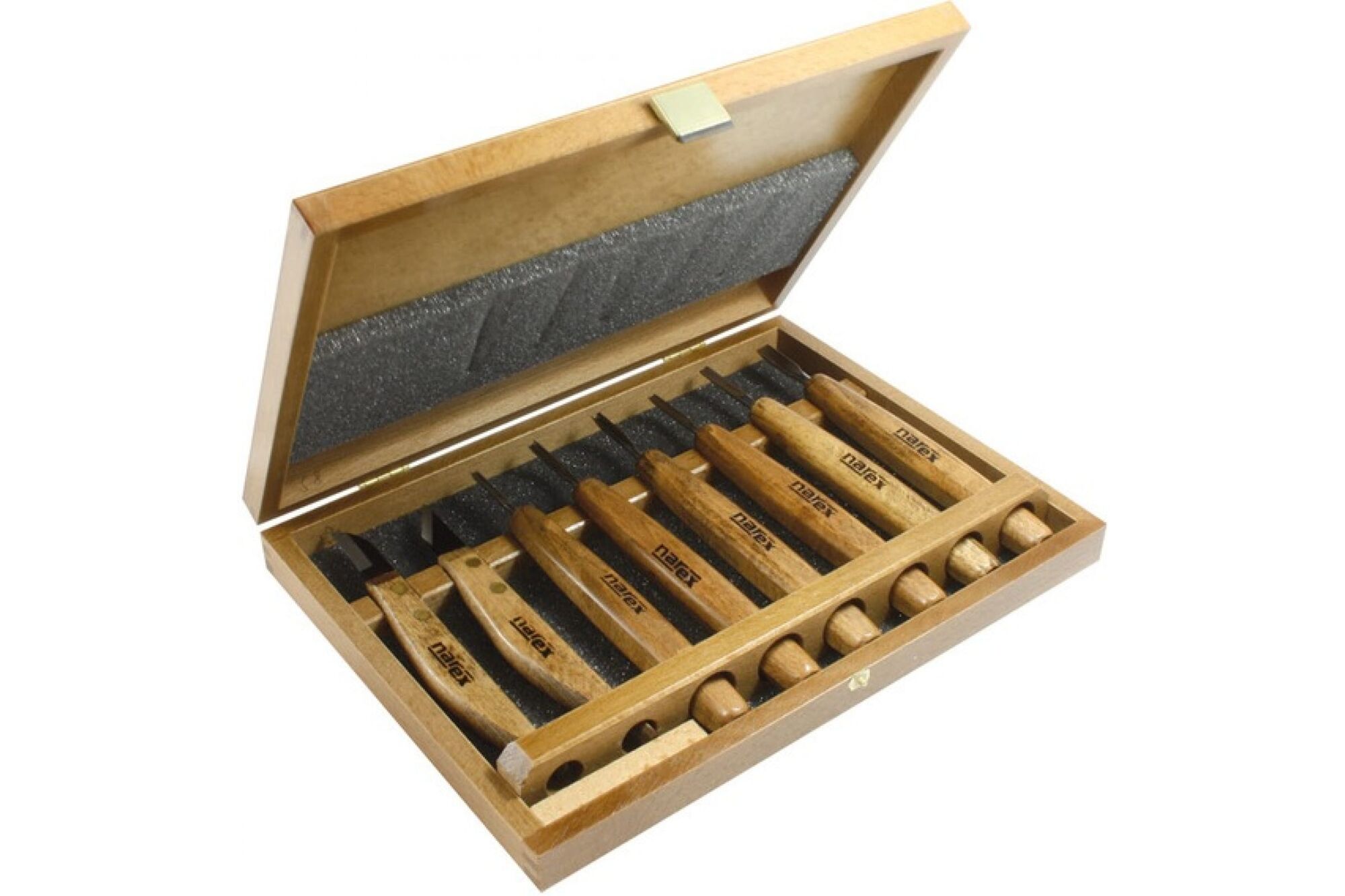 Набор из 6 резцов и 2 ножей в деревянной коробке NAREX Profi 869010 Narex