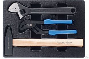 Набор инструментов (переставные клещи, разводной ключ и молоток, ложемент, 3 предмета) KING TONY 9-90103PP02 #1