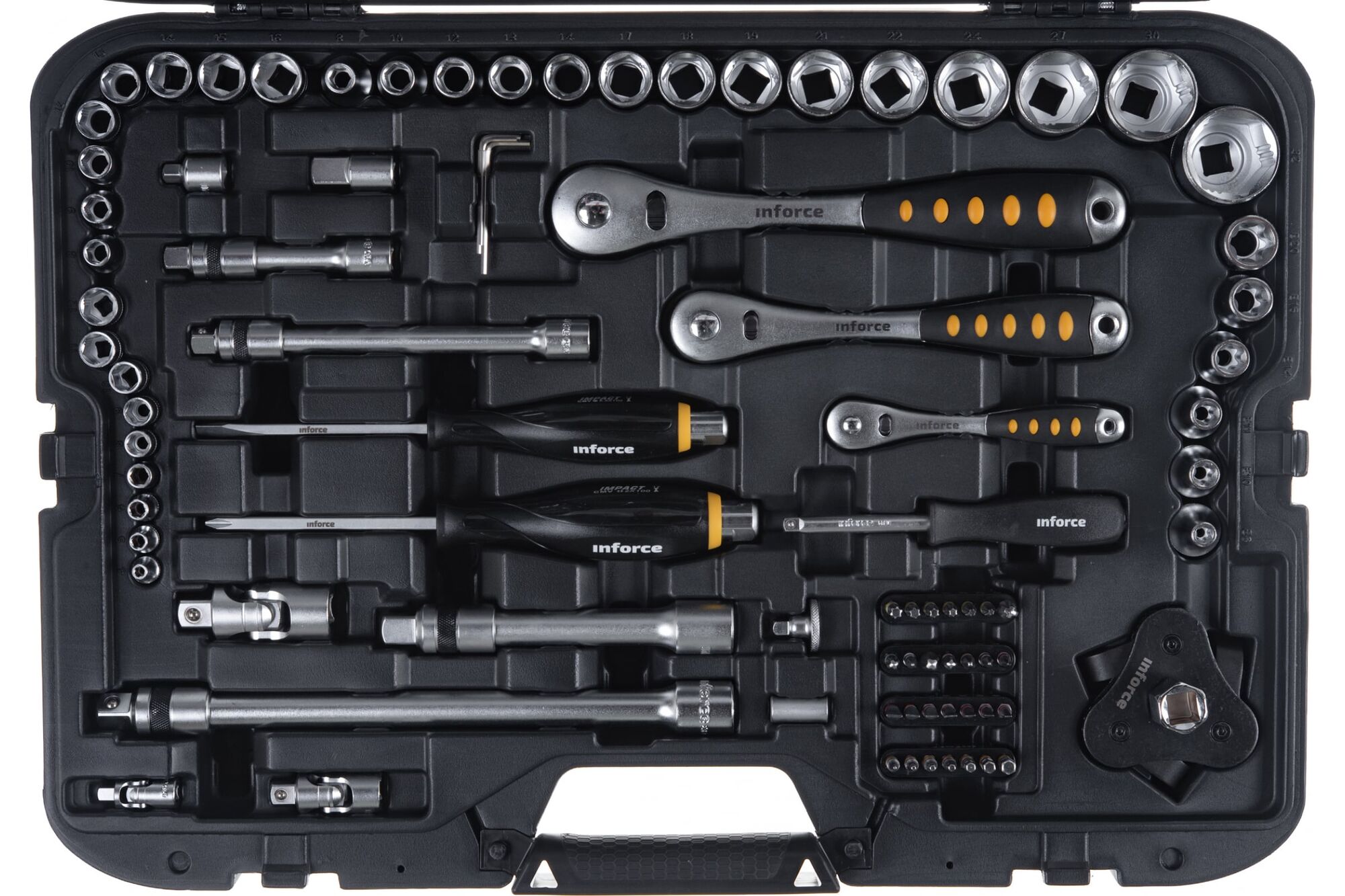 Набор инструментов Inforce 120 предметов 1/2 дюйма и 3/8 дюйма 06-07-20,  цена в Екатеринбурге от компании ГЛОБАЛСТРОЙРТИ