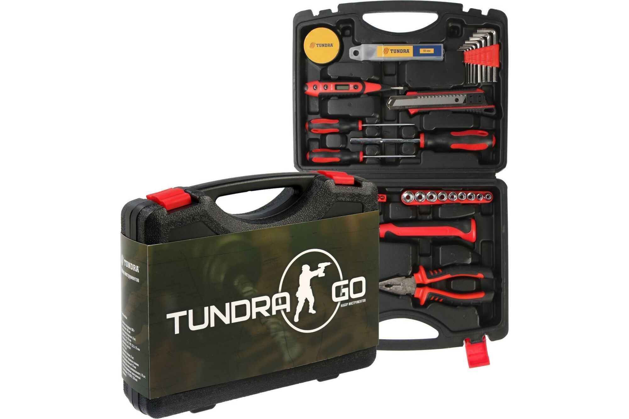 Набор инструментов TUNDRA в кейсе, универсальный, подарочная упаковка, 46 предметов 7143984