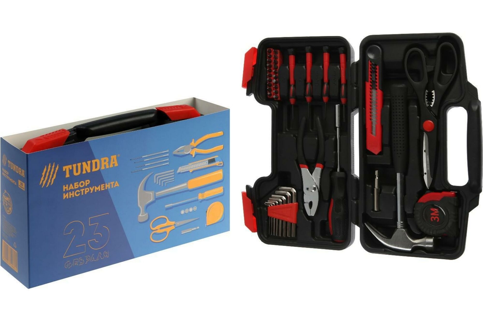 Набор инструментов в кейсе TUNDRA '23 Февраля', подарочная упаковка, 39 предметов 5359082