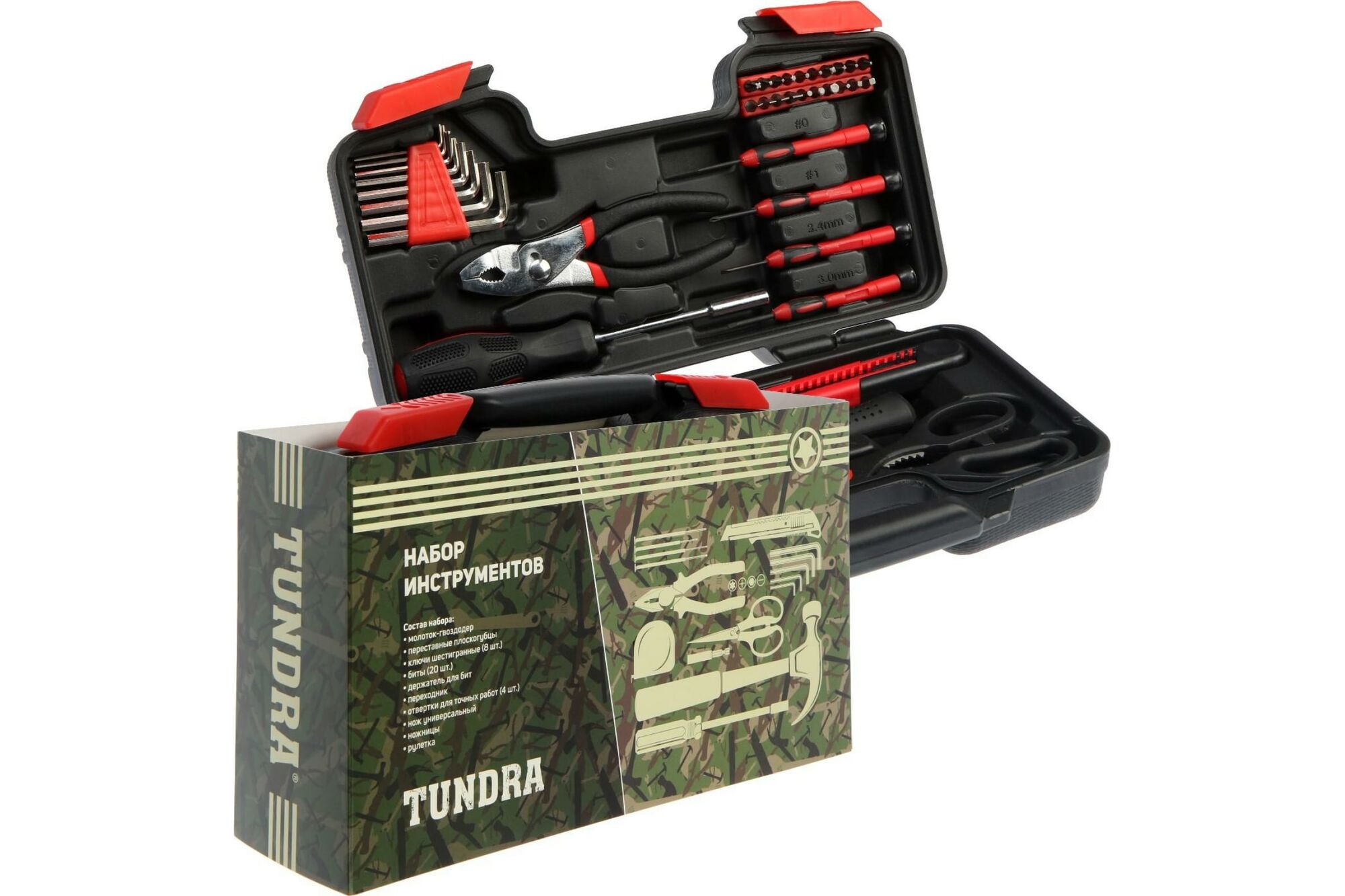 Набор инструментов в кейсе TUNDRA подарочная упаковка, универсальный, 39 предметов 5367820 1