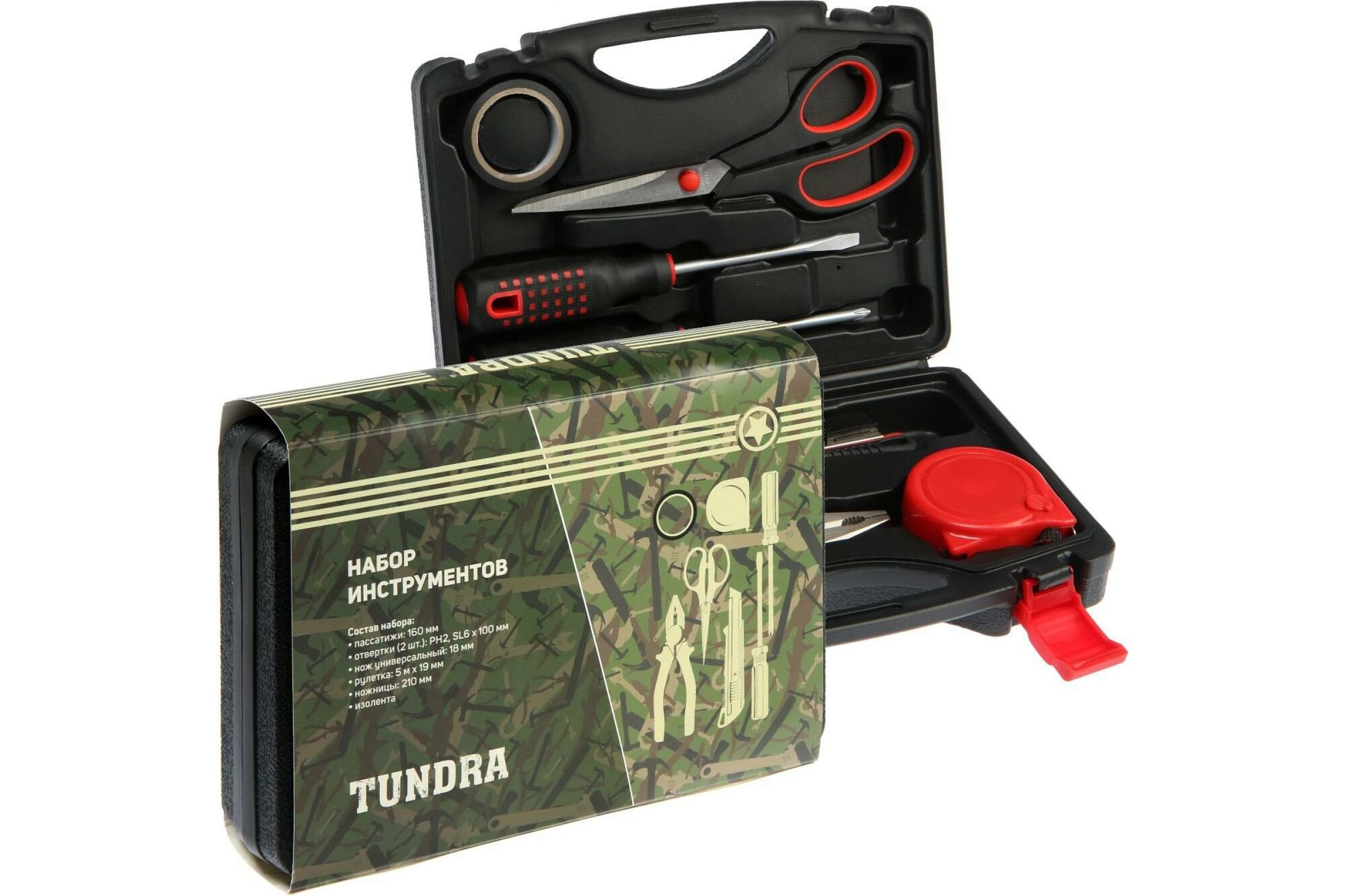 Набор инструментов в кейсе TUNDRA подарочная упаковка, универсальный, 7 предметов 5367814