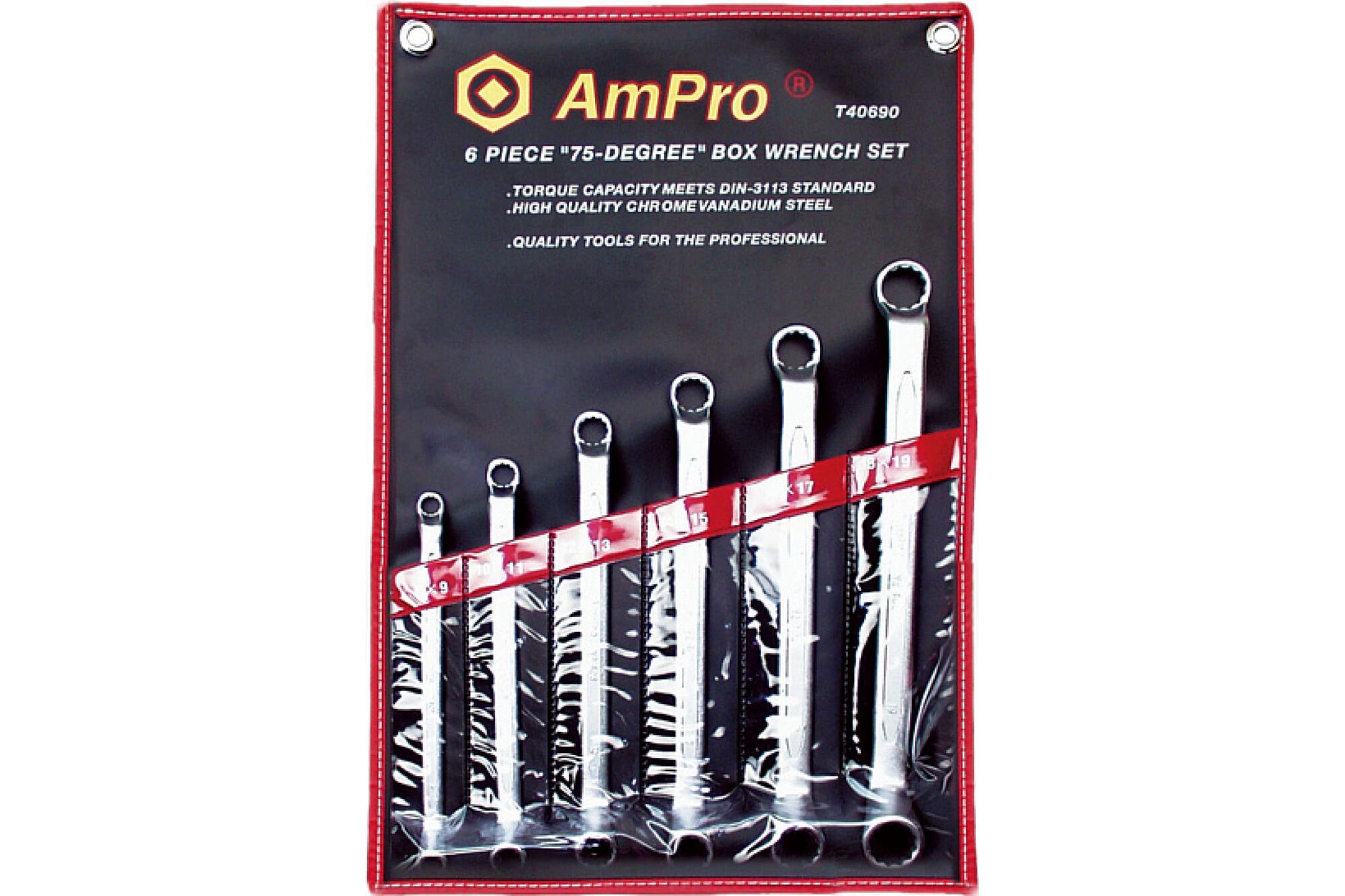 Набор ключей AmPro накидных, 12 предметов 6-32мм, T40692
