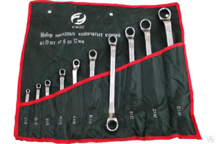 Набор ключей CNIC накидных из 10-ти шт. 6x7 - 30x32 в сумке хром TS-002 50076 