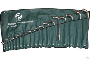Набор ключей CNIC торцевых коленчатых 2-х сторонних из 20-ти шт. 6-36мм хром, в сумке 49538 