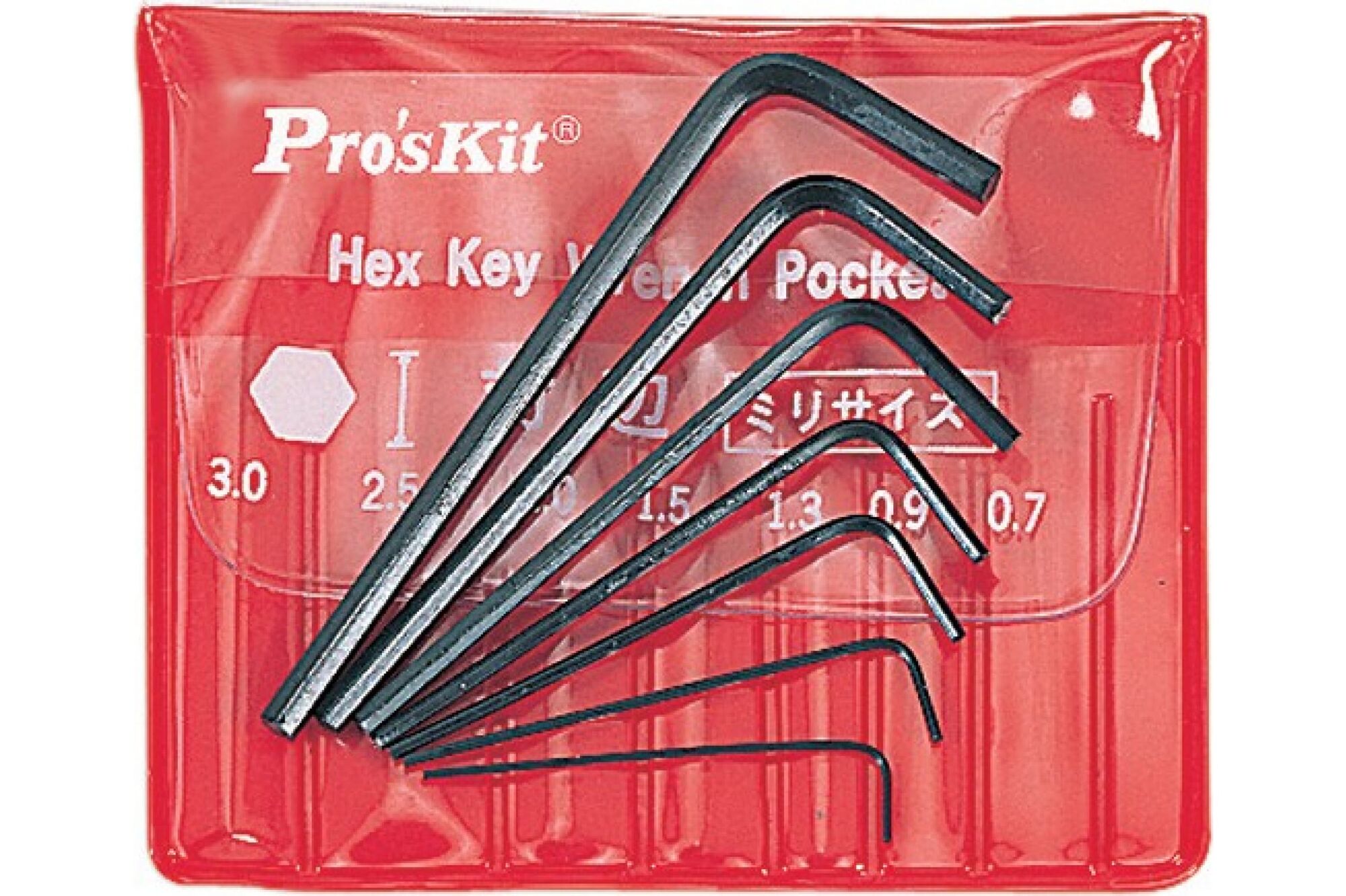 Набор ключей-шестигранников ProsKit 8PK-022 7 шт., 0.7-3мм С00034339