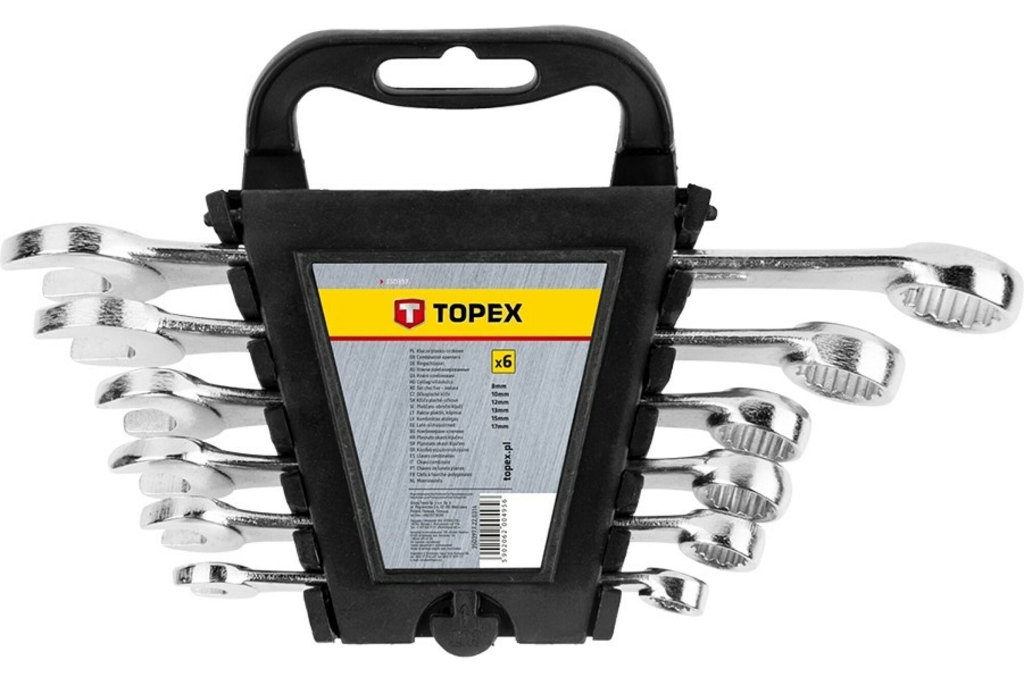 Набор комбинированных ключей TOPEX 8-17мм, 6 шт. 35D397
