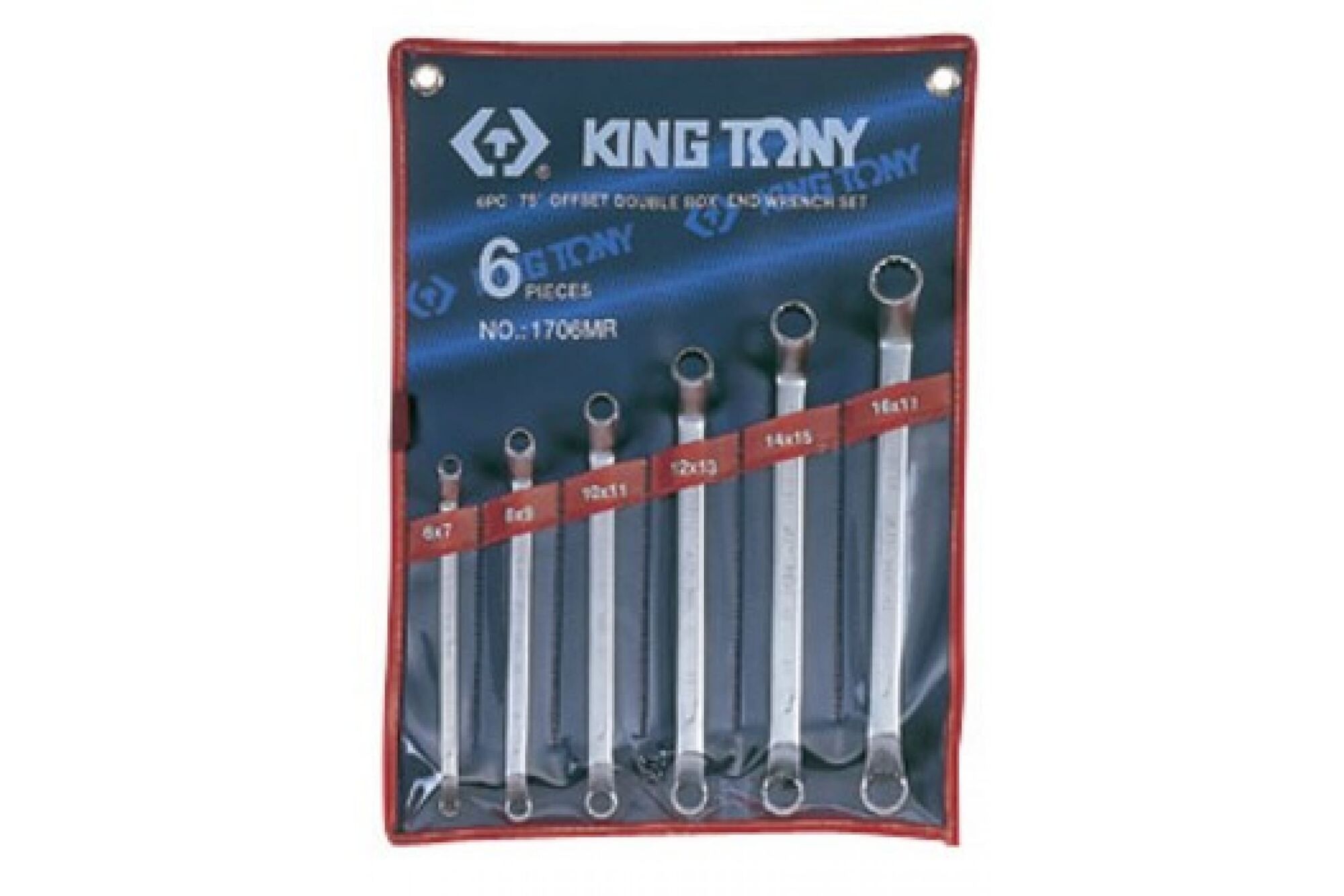Набор накидных ключей KING TONY 6-17 мм, 6 шт. 1706MR