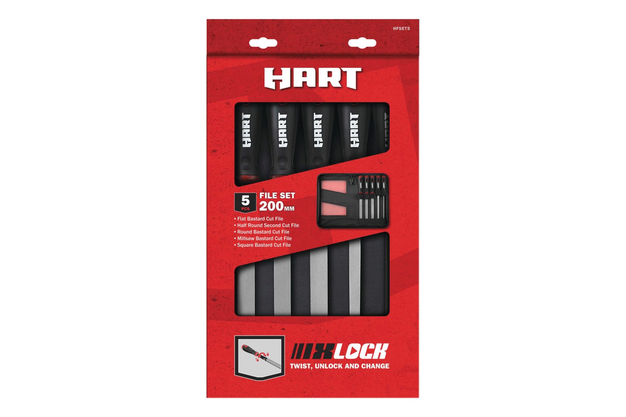 Набор напильников Hart 200 мм 5 единиц HFSET5 5132002945