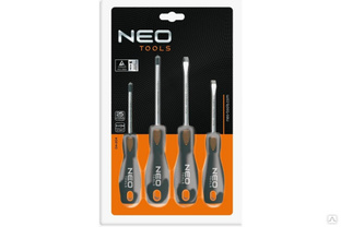 Набор отверток NEO Tools SL/PH 4 шт двухкомп рукоятка 04-204 #1