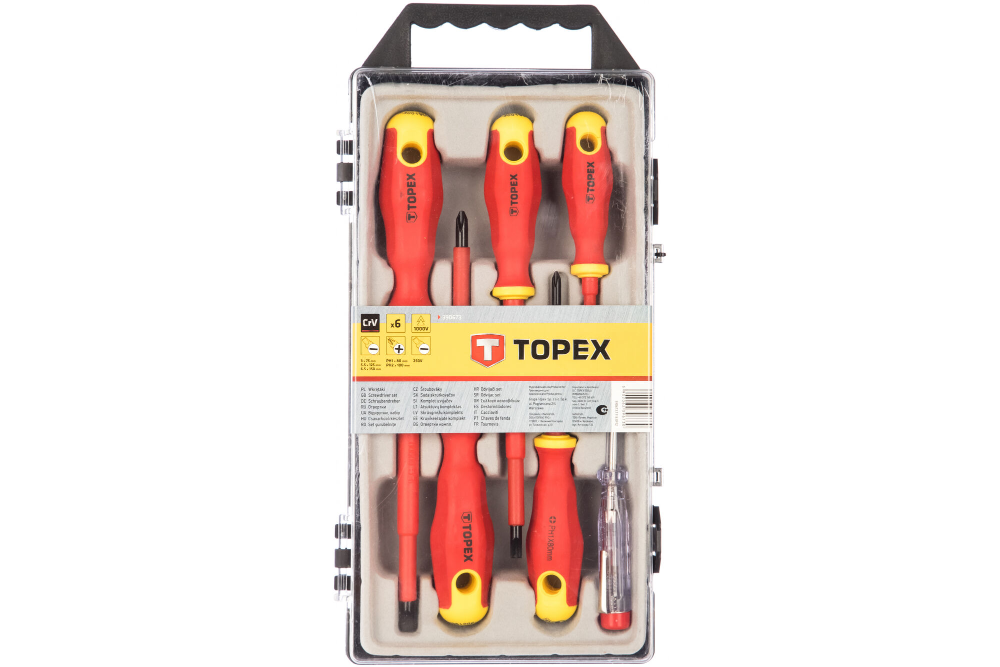 Набор отверток TOPEX 1000 В, 6 шт. 39D673